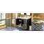 Ensemble de meuble-lavabo 36 po avec lavabo en céramique, armoire de rangement en bois massif, ensemble de meuble-lavabo autoportant avec 4 tiroirs et portes à fermeture douce