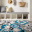 Tapis bleu / gris / ivoire Rooshi-41076184