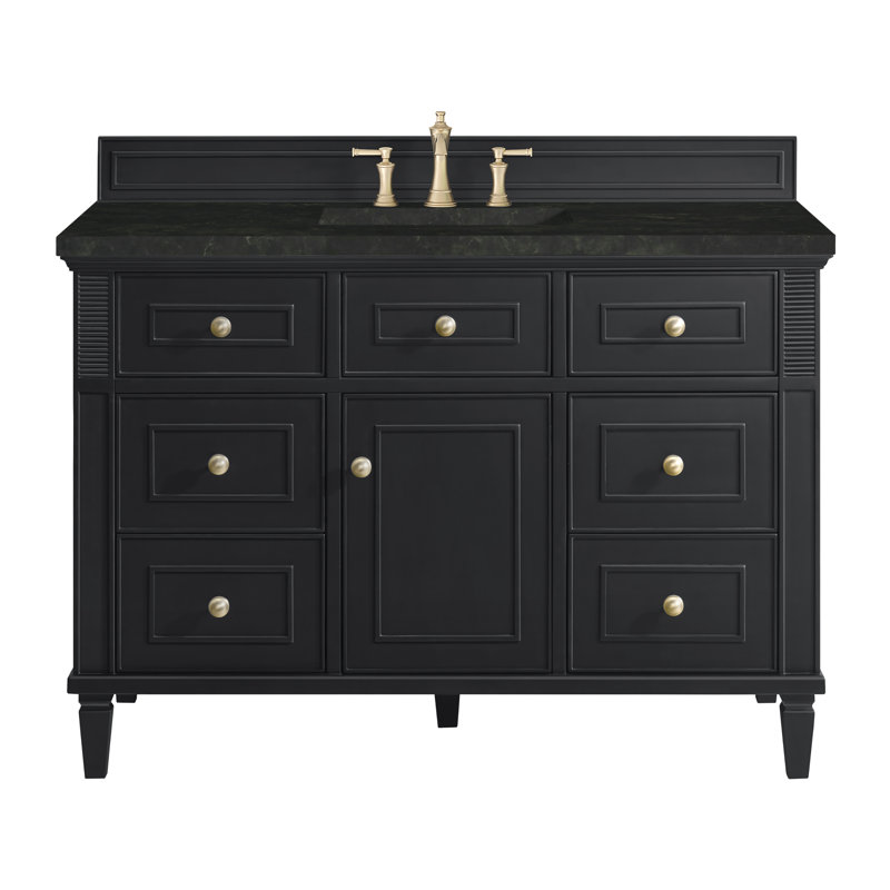 Lorelai 48'' W Single Vanity, Black Onyx, 8" Widespread, Phantome Eclos