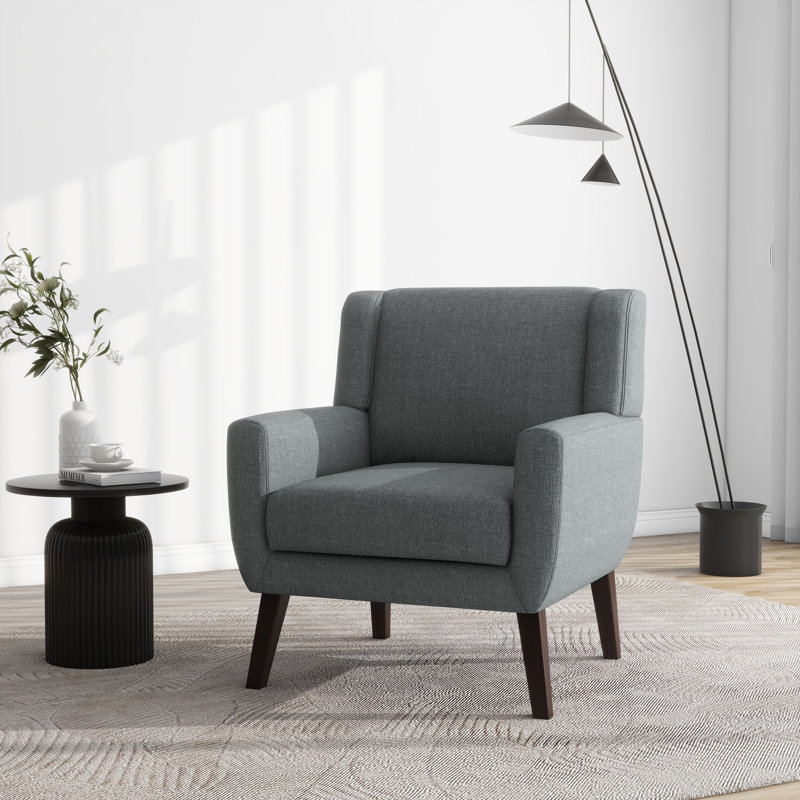 Jaqueze 73.7Cm Wide Armchair, Grey Polyester Blend