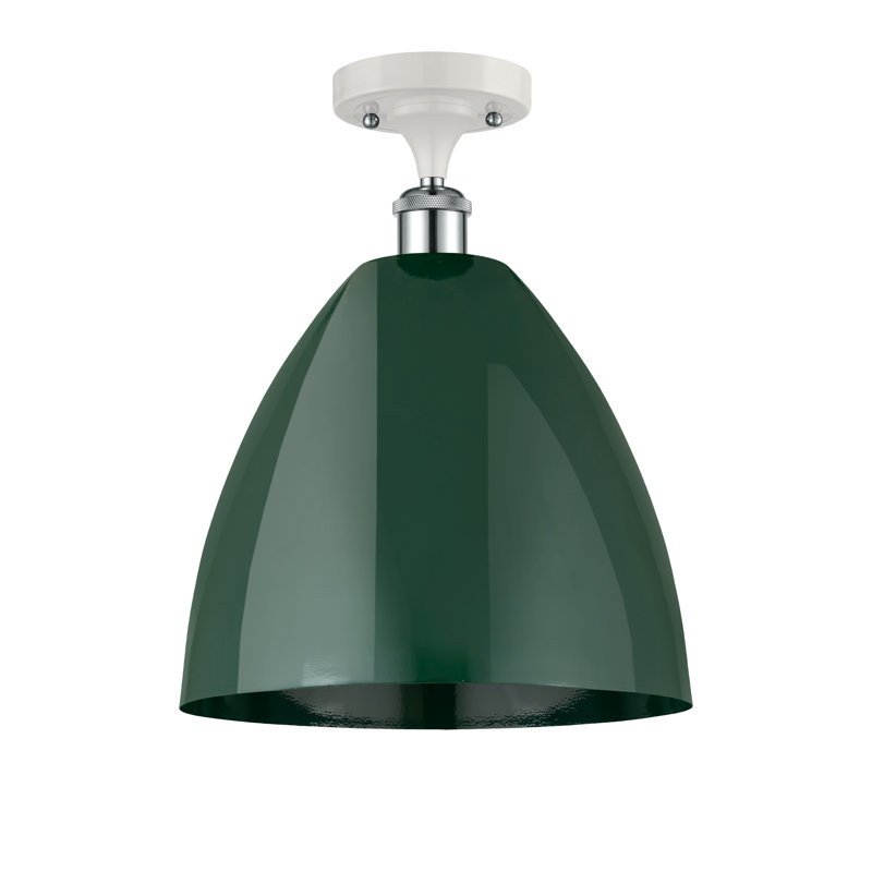 Semi encastrement, Vert, Blanc / chrome poli