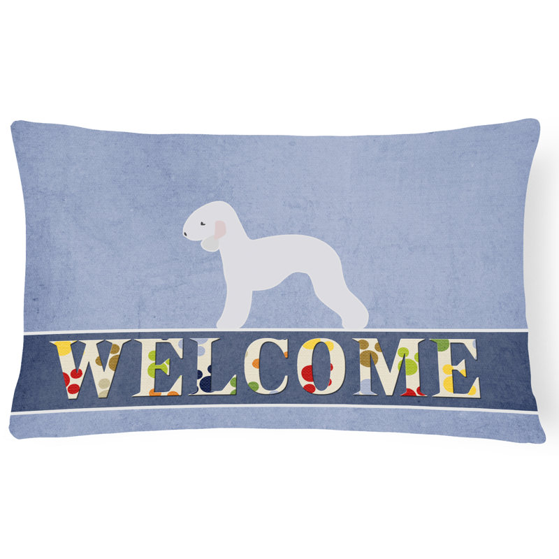  Coussin Bedlington Terrier Welcome