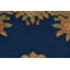 Tapis oriental bleu à motif floral Pékin fait à la main 4 x 6
