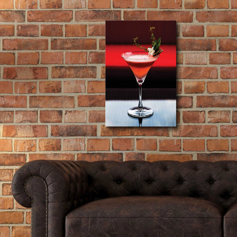 «Cocktail» par Epic Portfolio, art mural en verre acrylique, H 24 po x l 16 po x P 0,2 po