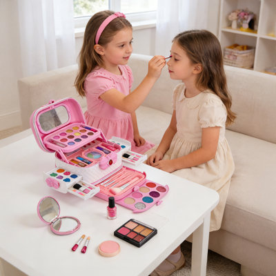52pcs Washable Pretend Play Kids Makeup Set