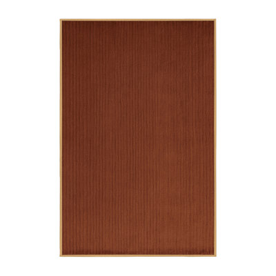 Machine Washable Solid Brown Area Rug