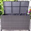 Ebern Designs 157cm W 826L Wicker Deck Box with Wheels-1563311964