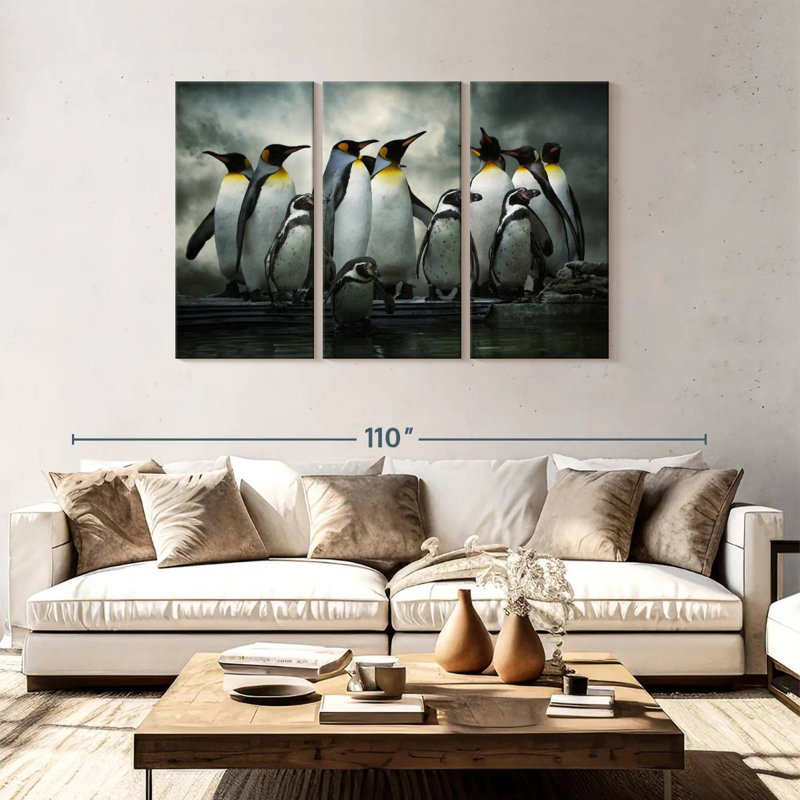 Penguin Huddle, 48" H x 74" W
