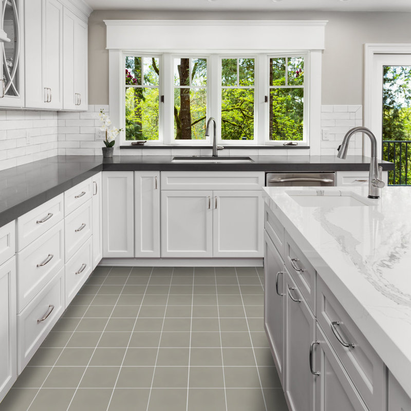 Solid 8" x 8" Cement Wall & Floor Tile, Malibu Blue