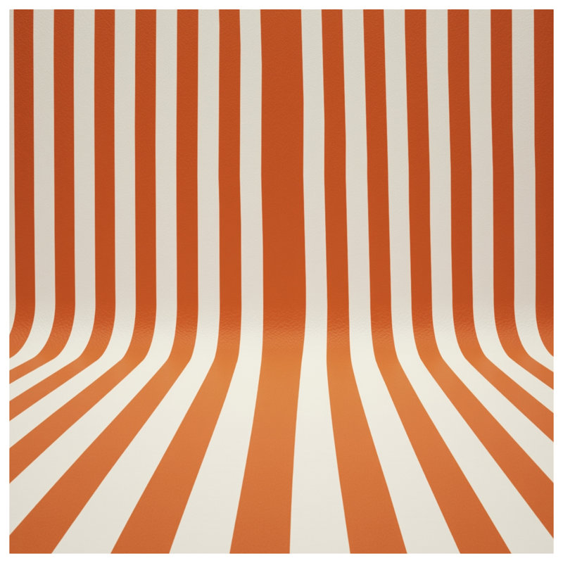 Coussins décoratifs orange et blancs à rayures verticales, 18 x 18 inches