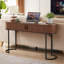 Console de 55,1 po avec portes tambour et base en métal pour le couloir et le salon-327727903