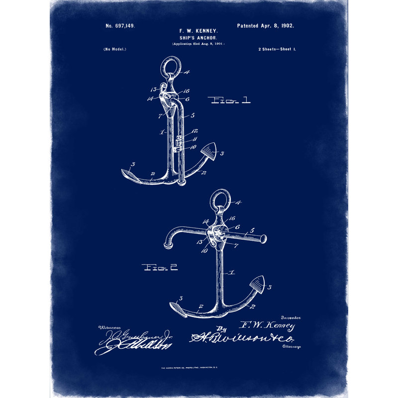 " Anchor Patent ", 32" H x 24" W  