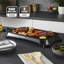 GEEPAS 1600W Electric Barbecue 2-in-1 Grill With Hot Plate with Built In Drip Tray