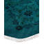Tapis bleu / noir nouvel âge surdimensionné 6 pi 4 po x 6 pi 4 po Overdyed