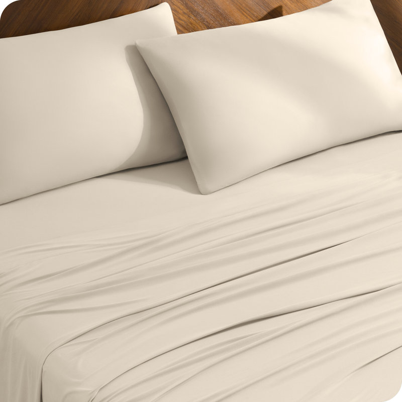 Twin Sand Microfiber Stretch Knit Sheet Set