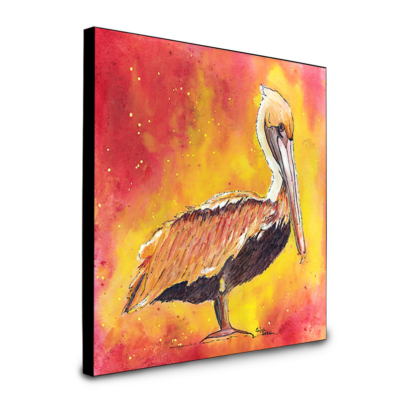 Panneau mural pelican art Samedi