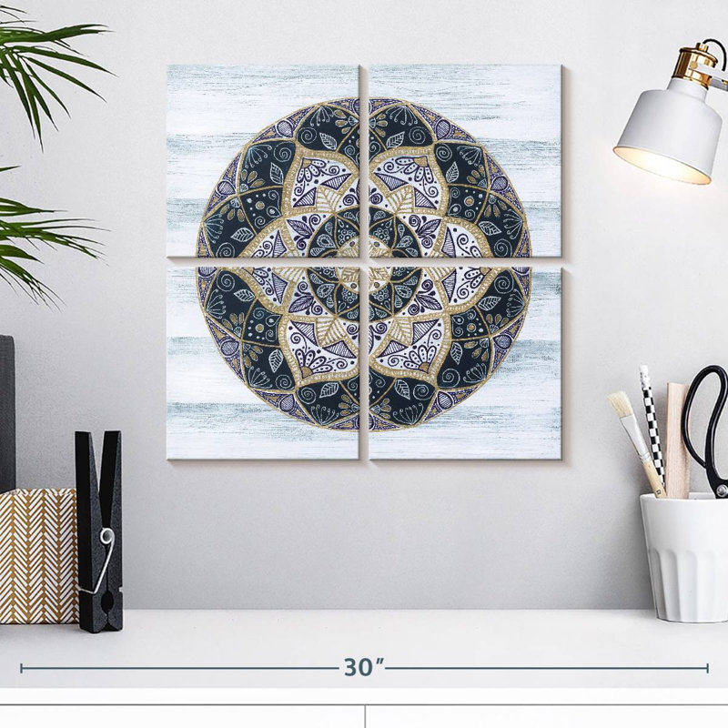 Mandala côtier Kerner II, H 18 po x l 18 po