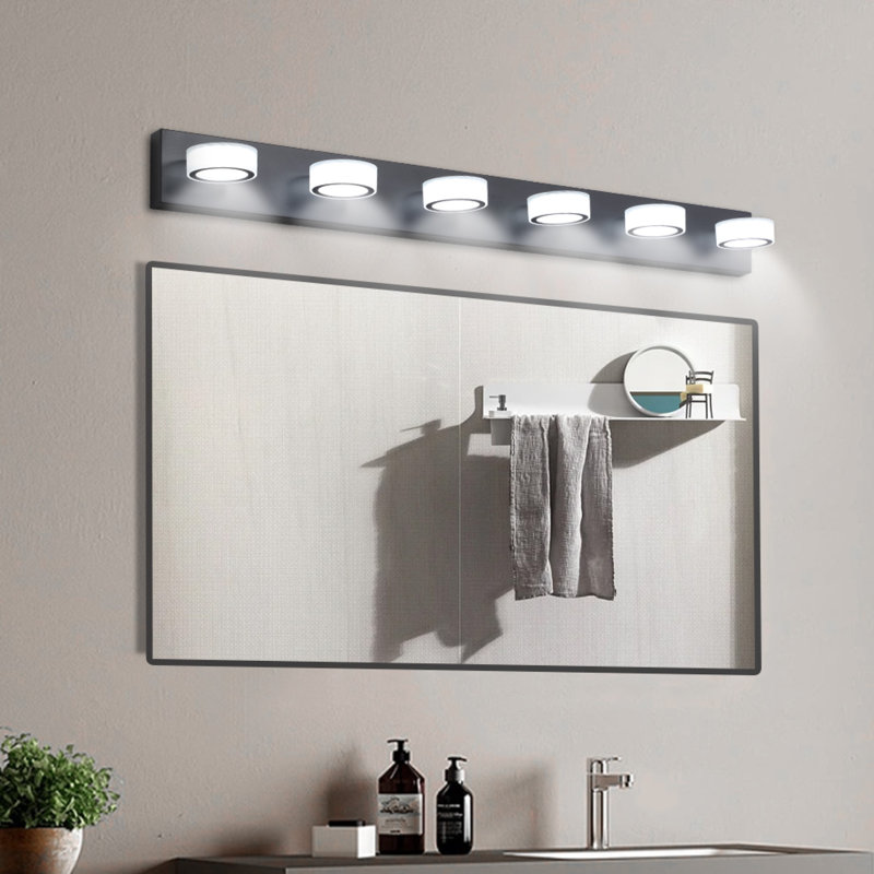Barre d'éclairage de salle de bain 6 lumières DEL Waucoba
