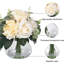 Roses et pivoines artificielles dans un vase en verre avec de l'eau artificielle pour les centres de mariage-285440056