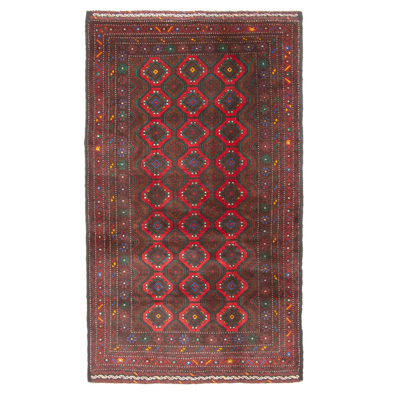 Tapis rouge Teimani 3 pi 10 po x 6 pi 5 po