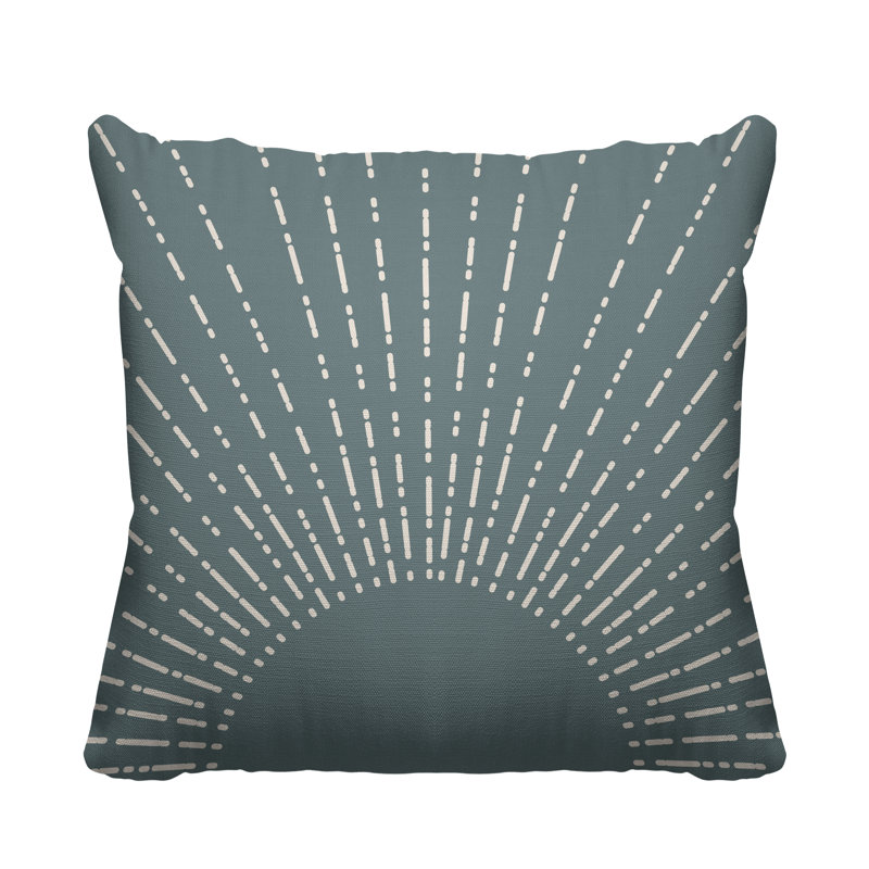 Coussin intérieur / extérieur Sunny Boho Starbusrt, L 19 po x H 19 po, Gris