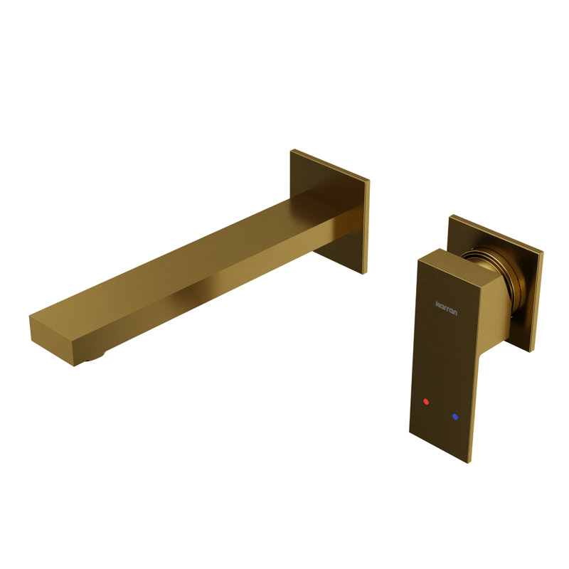 Karran Alberton KBF620 Single Handle Wall-Mount Bathroom Faucet, Gold