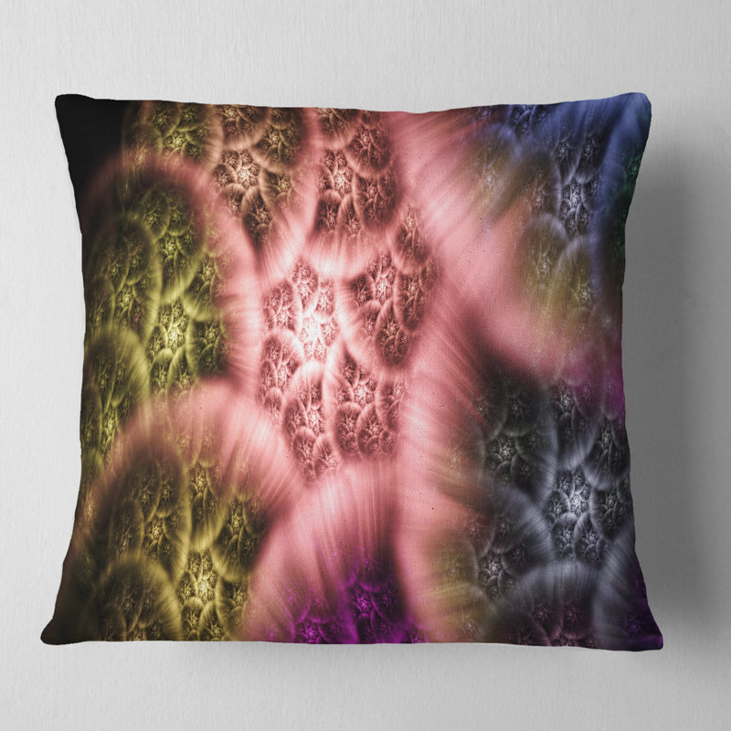Ciel biblique avec nuages - coussin imprimé abstrait, 18 po x 18 po, Coussin décoratif, Brun