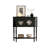 Black Solid wood Half-circle Console Table-2014126511
