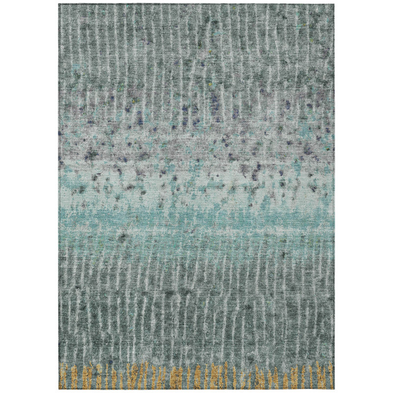 Machine Washable Indoor/Outdoor Chantille ACN2406 Abstract Rug, Rectangle 10' x 14'