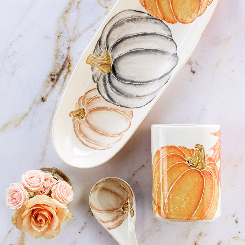 Pumpkins Earthenware Platter