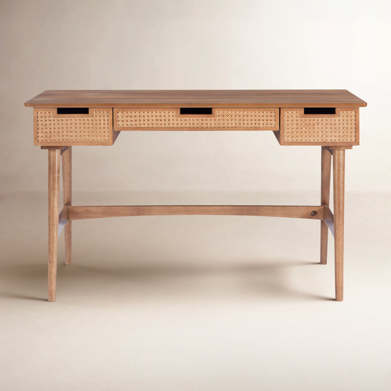 Solid Wood Writing Desk, Brown