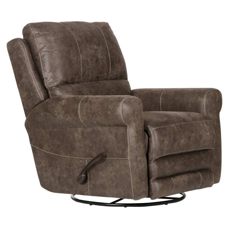 Fauteuil inclinable standard de 38 po de large Maddie, Manuel, Brun