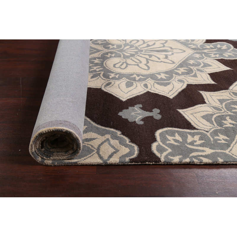 Hanah Wool Damask Indoor Rug