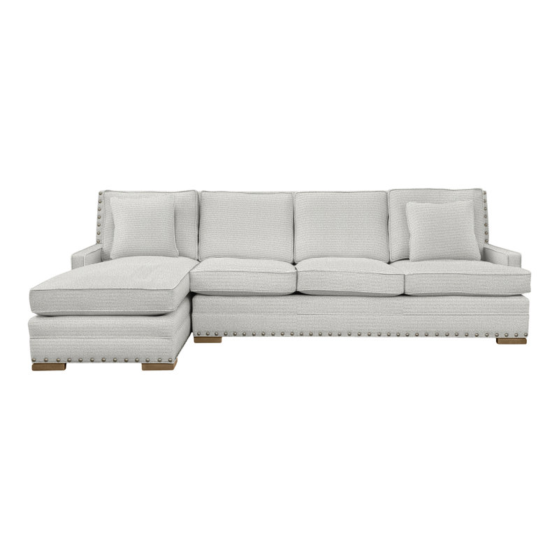American Bungalow 2-Piece Riverside Chaise Sectional, Yes, Hampton, Callaloo Cotton