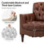 Fauteuil en cuir capitonné Annja-79522924