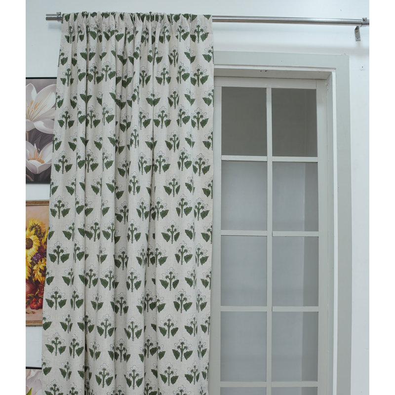 Rideaux de fenêtre Artisan Hand Block, 100" W X 108" L