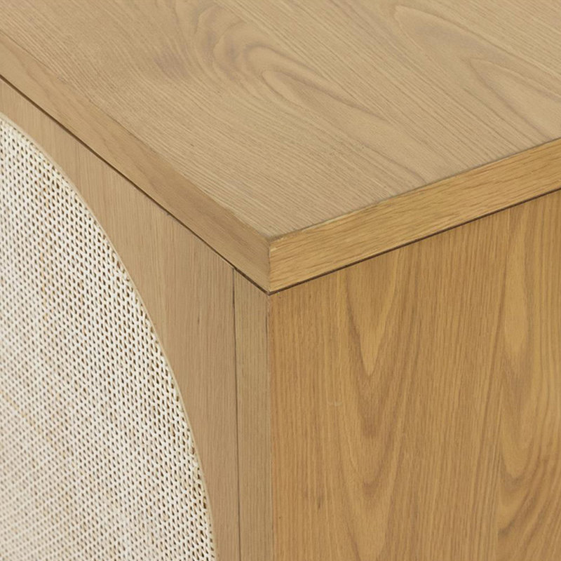 Rattan Weave Arch Five Legged Buffet Table