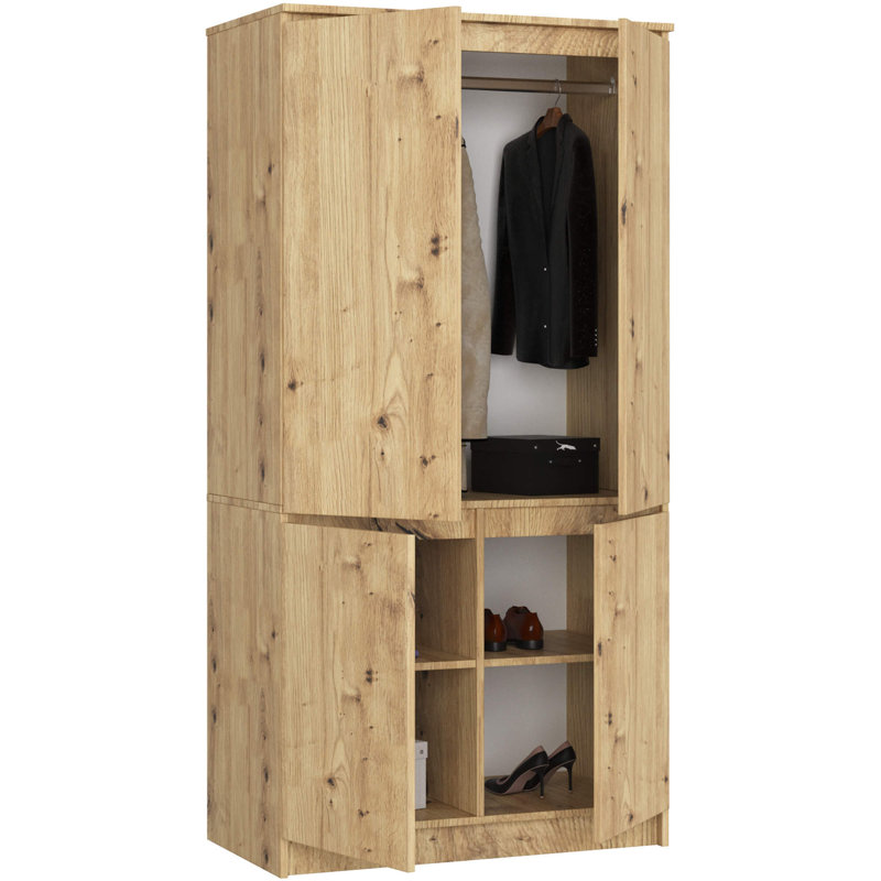 Silton 4 Door Manufactured Wood Wardrobe