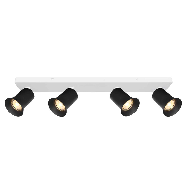 Sidor Flush Mount, White, Black