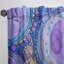 «Blue Luxury Abstract Fluid Art XXI» - Rideau géométrique - Velours obscurcissant - 1 panneau