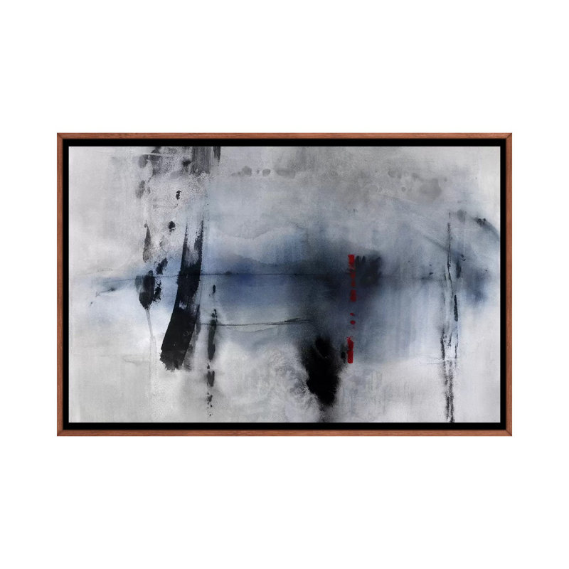 Echelon I by Michelle Oppenheimer - Painting on Canvas, 101.6 cm H x 66.04 cm W, Classic Brown Wood Framed