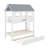 Twin Size House Bunk Bed With Trundle