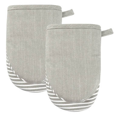 Popular Bath Products Popular Bath Interwoven Striped Silicone Oven Mitt  Set