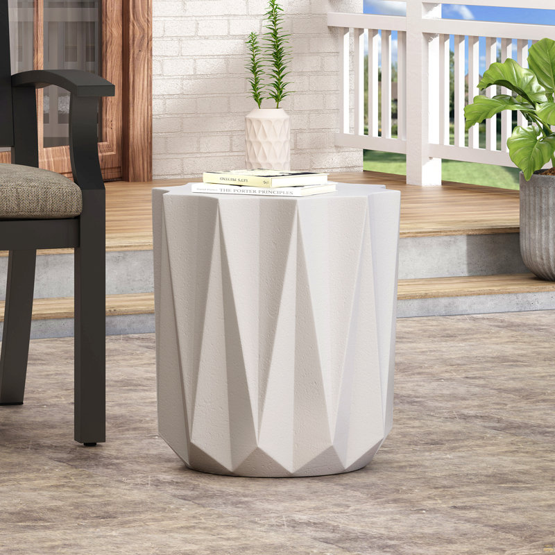 Outdoor Lightweight Concrete Side Table