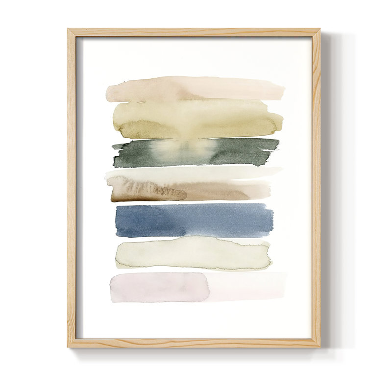 Impression encadrée «Faint Swatches II» - bois massif