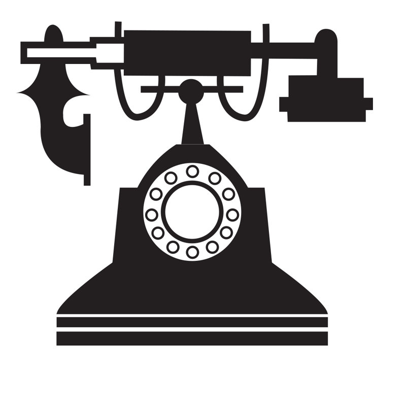 Décalcomanie murale téléphone