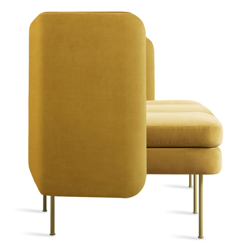 Bloke Sofa, Ochre Velvet 100% Polyester, 34" H x 95" W x 32" D, Orche