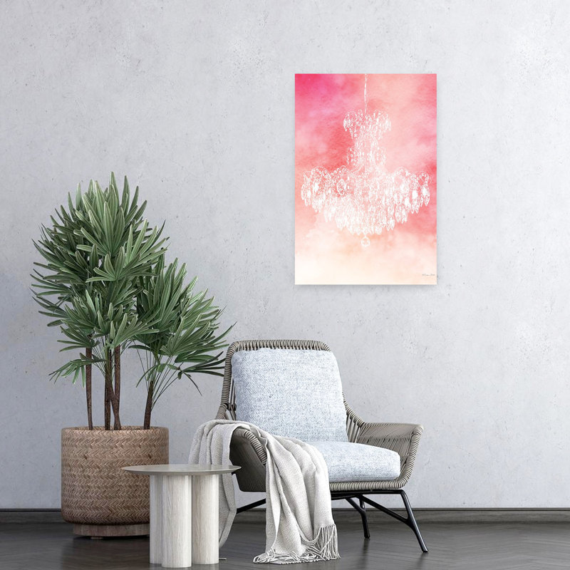 Lustre glam 1 abstrait, art contemporain, H 24 po x l 16 po