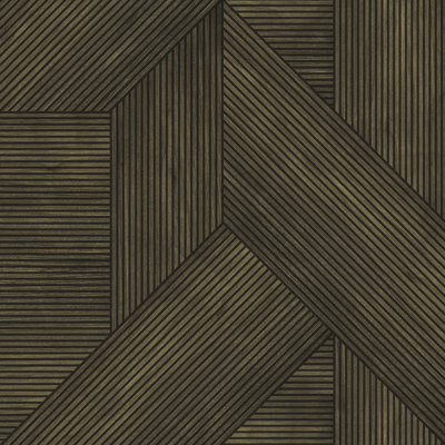 Sculpted Chevron Wood Panels Wallpaper Sample