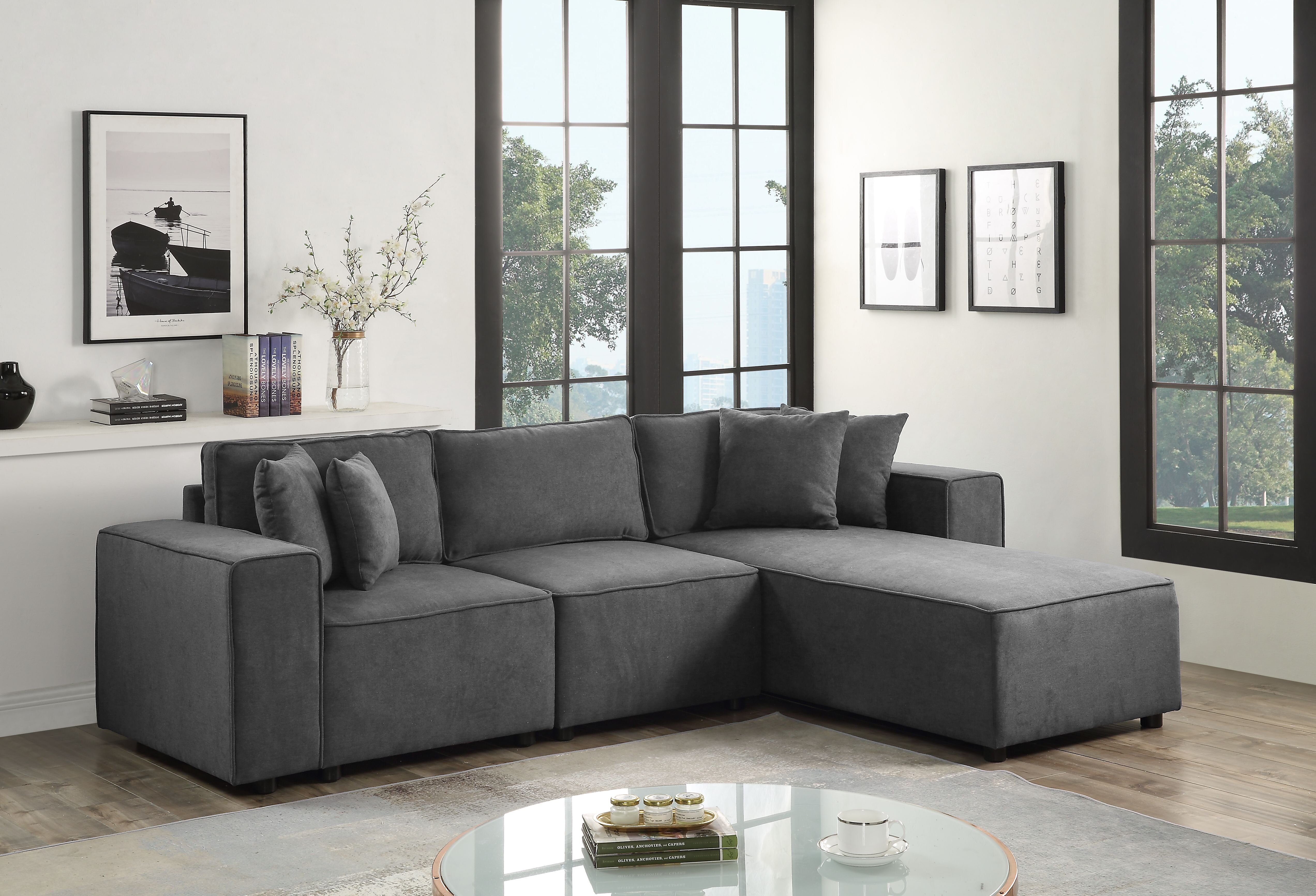 AndrewHomeStudio 4 - Piece Upholstered Sectional | Wayfair